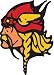 Viking Head Temporary Tattoos (Red) Red