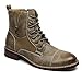 Ferro Aldo Mens HIGH Ankle Boots Military Combat Style LACE UP Zippered Shoes MFA-808561 / Brown