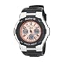 Casio Women's BGA110-1B Baby-G Shock Resistant Black and Silver-Tone Analog Sport Watch