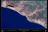 Puerto Escondido, Mexico Satellite Print, 36x24
