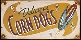 Corn Dogs by Matthew Labutte. Size 11.50 X 23.50 Art Poster Print on Canvas