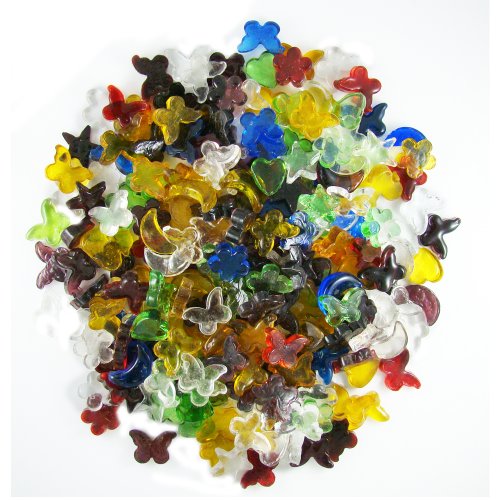 Jennifer s Mosaics 2-Pound Mega Mix Glass Charmers, Assorted Colors