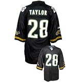 Reebok NFL Equipment Jacksonville Jaguars #28 Fred Taylor Black Alternate Replica Football Jersey