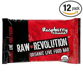 Raw Revolution Organic Live Food Bars, Raspberry and Chocolate, 2.2-Ounce Bars (Pack of 12)