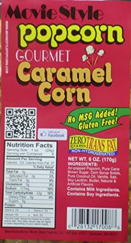 Movie Style Popcorn Gourmet Caramel Corn - Original (6 OZ - 2 Pack)