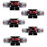 【ノーブランド品】防水　12V-24V　インライン　自動遮断器　サーキットブレーカー　30a　マニュアルリセット　スイッチ　カー　オーディオ　ヒューズ用