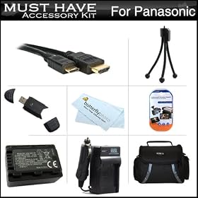 Must Have Accessory Kit For Panasonic HDC-HS80K HD HDD Camcorder Includes Extended... by Butterfly