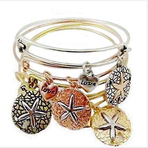 Alex and Ani Style Braclets set of 4 Starfish Bangles
