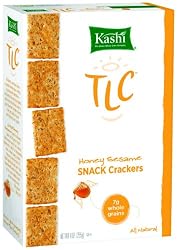 Kashi TLC Crackers, Honey Sesame, 9-Ounce Boxes (Pack of 12)