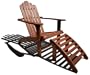 Strathwood Talbot Hardwood Adirondack Chair and Ottoman