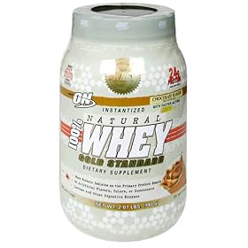 Optimum Nutrition Gold Standard 100% Instantized Natural Whey Protein Powder, Chocolate, 2.07-Pound Plastic Jars