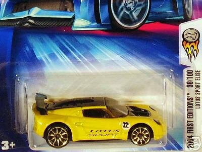  Mattel Hot Wheels 2004 First Editions 1:64 Scale Yellow Lotus Sport Elise Die Cast Car #036