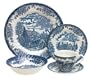 Churchill China Brook Blue 20-Piece Dinnerware Set, Service for 4