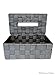 Grey/Silver Woven Nylon Rectangular Kleenex Tissue Dispenser Box Cover Holder