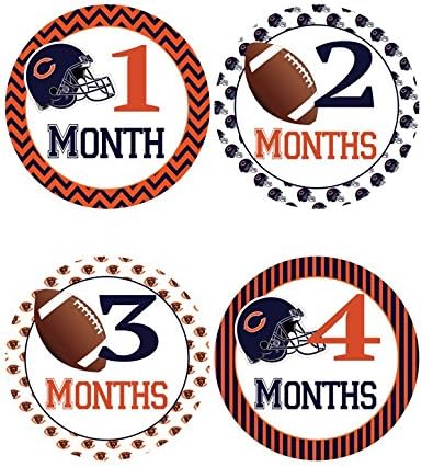 Chicago Bears Baby Milestone Stickers - Monthly Milestone Stickers