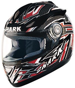 SHARK S500 Air Fantasy, schwarz/rot Glanz, Gr. S