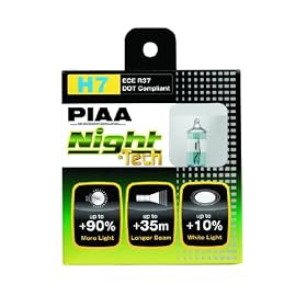 PIAA 10707 Night Tech 55 Watt H7 Upgrade Bulb - Pair