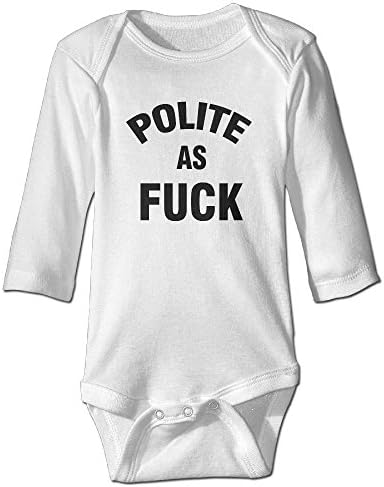 Unisex Polite As F*ck Novelty Funny Baby Onesie Bodysuit