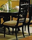 IMAGE OF Set of 2 Dining Chairs with Turned Legs in Black Finish