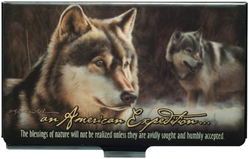 Stainless Steel Business Card Holder Gray Wolf