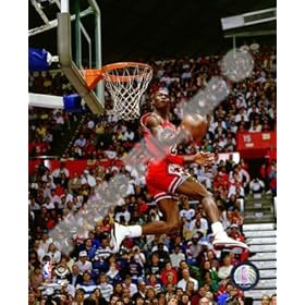  Michael Jordan 1987 Slam Dunk Contest Action - Chicago Bulls NBA 8x10 Photo