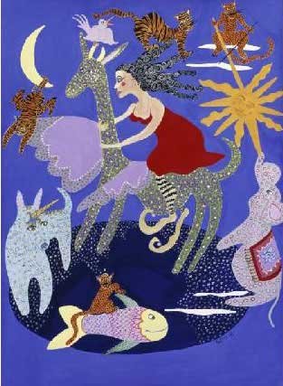Carousel Dreams by Patricia A. Schwimmer . Art Print Poster 22.00 X 30.00