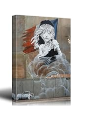 Home: Wall26 Canvas Print - "Les Miserables" - Banksy Street Art - Graffiti - Calais Refugee Tear Gas Political Statement - French Flag - Canvas Wrap 24"x36" - wall26