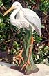 Handcrafted and Hand painted Heron in the Reeds Garden Statuary