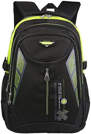 Speed Symbol Students Book Bag Primary School Back Pack for Boys Girls Green