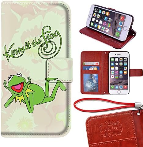 Customized PU Leather Popular Design Kermit The Frog iPhone 6 Plus 6s Plus 5.5 Wallet Case