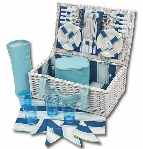 Picknickkorb Brighton Blue/Carnival 4 Personen von Optima