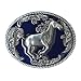 Galloping Horse Belt Buckle - Blue
