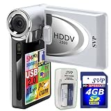 SVP HDDV-2300-Silver 11MP Max 2.4-inch LCD Digital Video Camcorder with Speaker + FREE SVP 4GB SDHC Memory Card & AA Rechargeable Battery Set