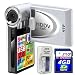 SVP HDDV-2300-Silver 11MP Max 2.4-inch LCD Digital Video Camcorder with Speaker + FREE SVP 4GB SDHC Memory Card & AA Rechargeable Battery Set