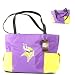 Minnesota Vikings Purse / Handbag (Purple & Yellow Tipped, 15