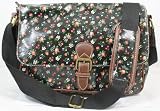Jasper Black Mini Laminate Summer Crossbody Bag with Micro Floral Print