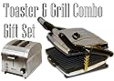 Haier Die Cast Stainless Steel 2 Slice Toaster With Haier Family Size Non-Stick Heavy Duty Die Cast Professional Panini Maker / Double Grill - Combo Gift Set