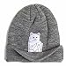 RULIU Women's Knitting Cat Animal Beanie Hat Gray