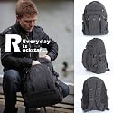 Large Black Unisex Troop London Laptop Rucksack Backpack Bag leather trim 257BL