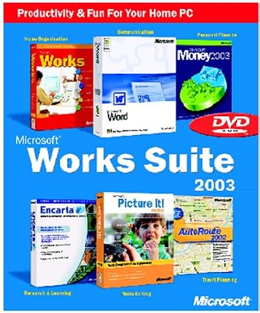 Works Suite 2003 DVD (Word, Money, AutoRoute, Encarta, Picture It, Works)