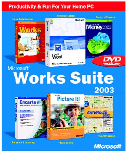 Works Suite 2003 DVD (Word, Money, AutoRoute, Encarta, Picture It, Works)