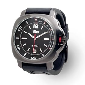 Lacoste - 2010417 - Montre Homme - Quartz Analogique - Bracelet en Caoutchouc Noir