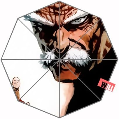 One punch man Custom Foldable Rain Umbrella Wind Resistant Windproof Floding Travel Umbrella