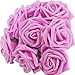 Leegoal(TM) Artificial Rose Flowers Bridal Wedding Bouquets (Dark Pink,20pcs)