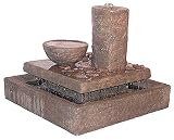 Alpine GET108  3 Tier Square Fiberglass Fountain with Pump