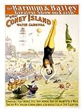 Barnum and Bailey, Coney Island Giclee Poster Print, 18x24