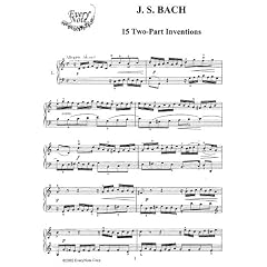 Bach J.S. 15 Two-Part Inventions: Instantly download and print sheet music