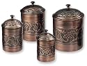 Old Dutch International Antique Embossed Canisters, Set of 4