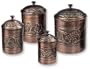 Old Dutch International Antique Embossed Canisters, Set of 4