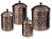 Old Dutch International Antique Embossed Canisters, Set of 4